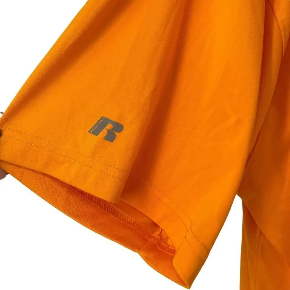 Tennessee Volunteers Polo Mens Size 2XL Orange Athletic Quick Dry Russel Power T